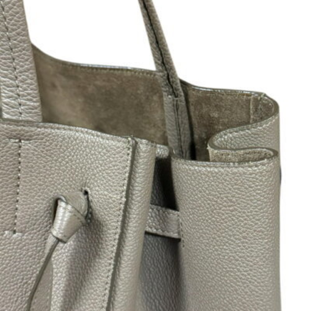Celine Cabas Phantom Shoulder Bag Grey Leather - Picture 9 of 9